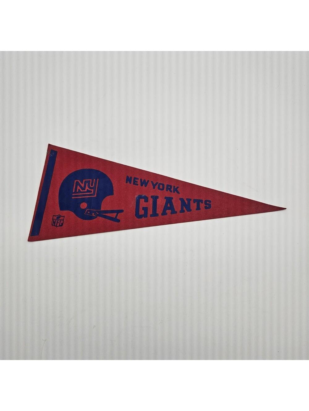 Vintage NFL New York Giants Mini Felt Pennant 12"x5 " 1970's